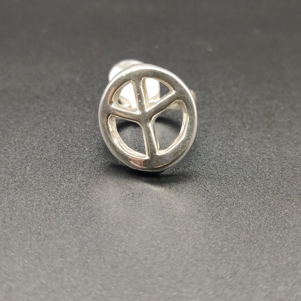 Plain Peace Symbol Ring